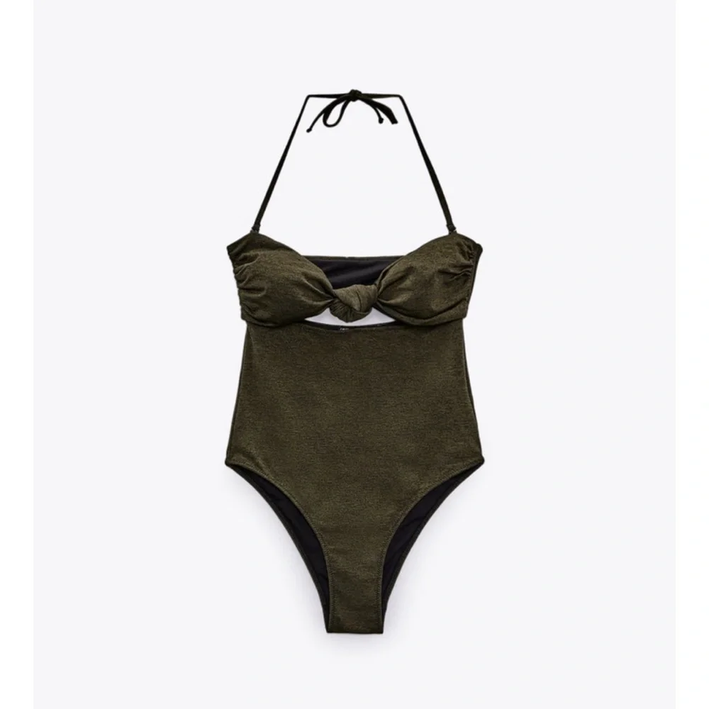 Zara KNOTTED SWIMSUIT
KHAKI - Picture 2 of 3
